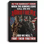 in The Darkest Hour, White, 0.75'' Framed Canvas in The Darkest Hour, White, 0.75'' Framed Canvas