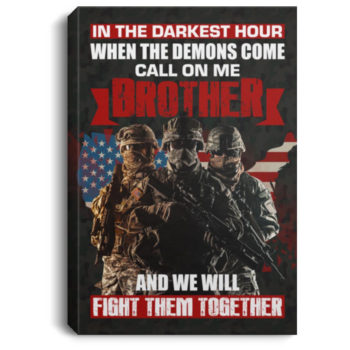 in The Darkest Hour, White, 0.75'' Framed Canvas