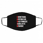 C-O-V-I-D Mask, Black, Cloth Face Cover – Medium/Large