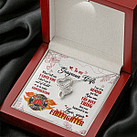 To My Gorgeous Wife When I Tell You I Love You I Don't Say It Out Of Habit Love Your Firefighter Double Hearts Necklace