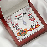 To My Gorgeous Wife When I Tell You I Love You I Don't Say It Out Of Habit Love Your Firefighter Alluring Beauty Necklace