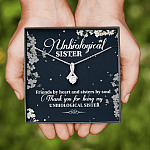 Unbiological Sister Friends By Heart And Sisters By Soul Alluring Beauty Necklace - Bestie Gifts for Women Jewelry