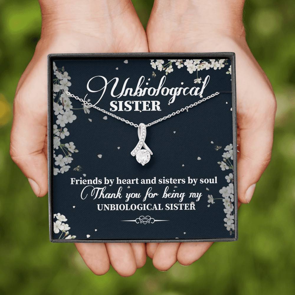 Unbiological Sister Friends By Heart And Sisters By Soul Alluring Beauty Necklace - Bestie Gifts for Women Jewelry