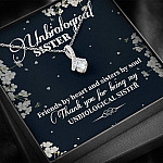 Unbiological Sister Friends By Heart And Sisters By Soul Alluring Beauty Necklace - Bestie Gifts for Women Jewelry
