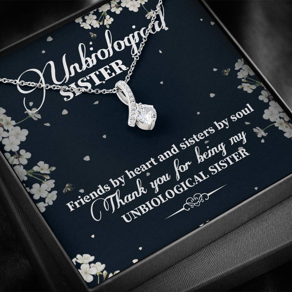 Unbiological Sister Friends By Heart And Sisters By Soul Alluring Beauty Necklace - Bestie Gifts for Women Jewelry