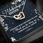 Unbiological Sister Friends By Heart And Sisters By Soul Interlocking Hearts Pendant Necklace - Bestie Gifts Jewelry