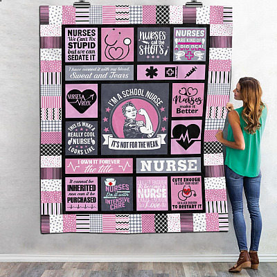 I'm A Nurse It's Not For Weak We Can Do It Fleece Blanket - Nurse Mink Sherpa Blanket - Gift For Nurse