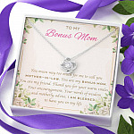 To My Bonus Mom You Mean Way Too Much For Me To Call You Mother In Law Love Knot Necklace