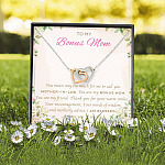 To My Bonus Mom You Mean Way Too Much For Me To Call You Mother In Law Interlocking Hearts Pendant Necklace