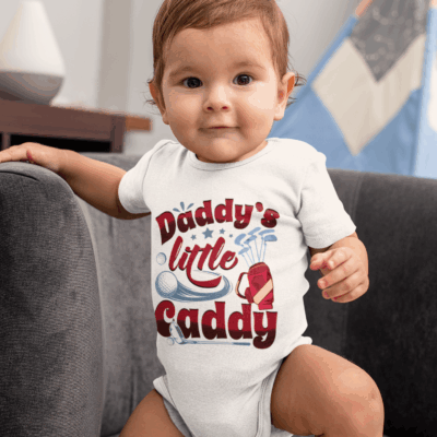 Alternative view of Daddy's Little Caddy Baby Onesie - Toddler Infant Bodysuit - Daddys Future Caddy Onesie