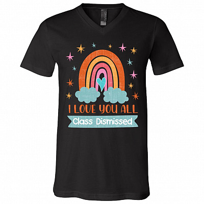 I love you Tshirt, Black, V-Neck T-Shirt