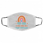i love you mask, White, Cloth Face Cover – Medium/Large i love you mask, White, Cloth Face Cover – Medium/Large