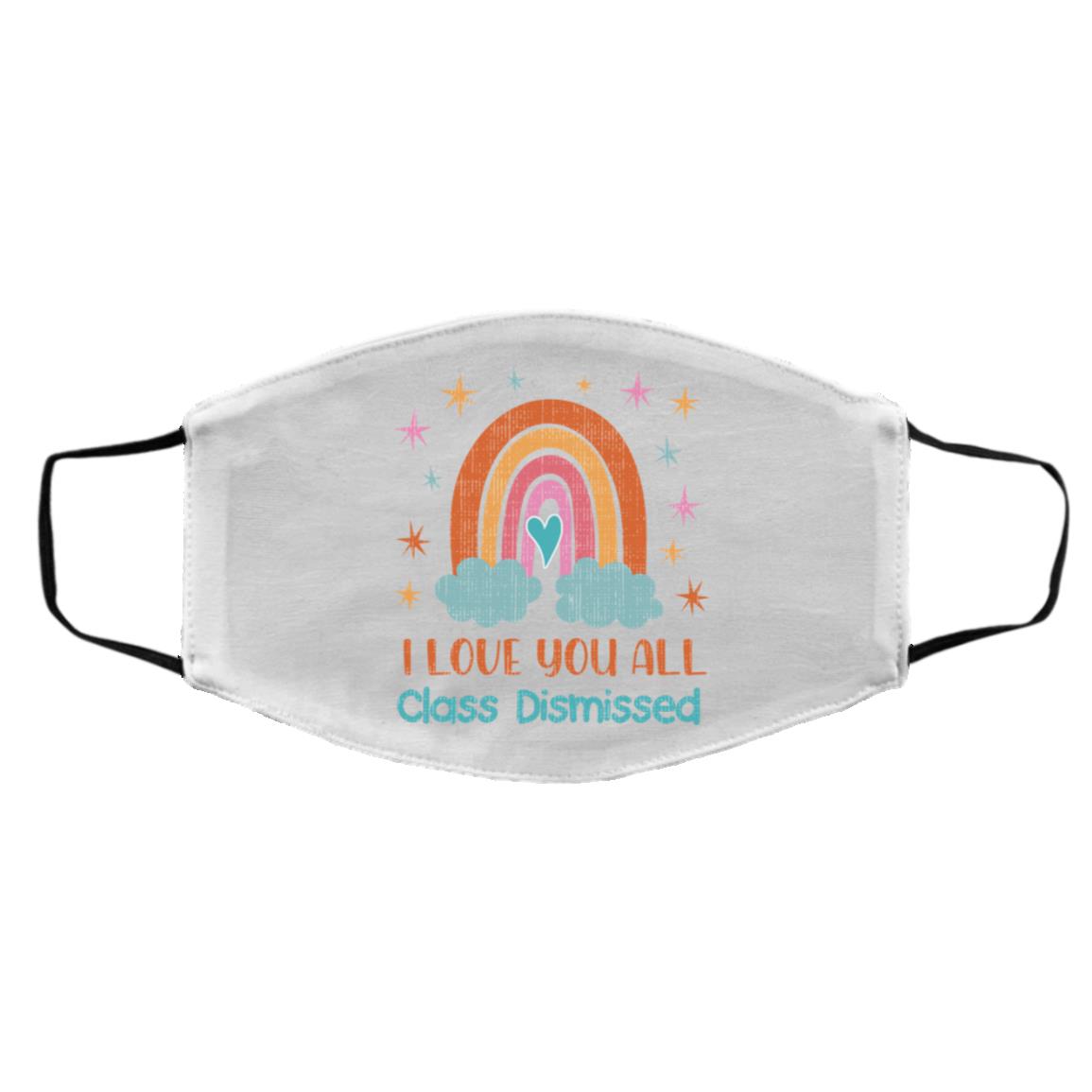 i love you mask, White, Cloth Face Cover – Medium/Large i love you mask, White, Cloth Face Cover – Medium/Large