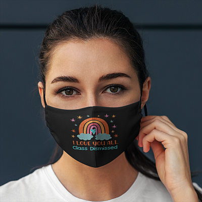 Alternative view of Teacher Gift Ideas Teacher Life I Love You All Class Dismissed Washable Reusable Face Mask