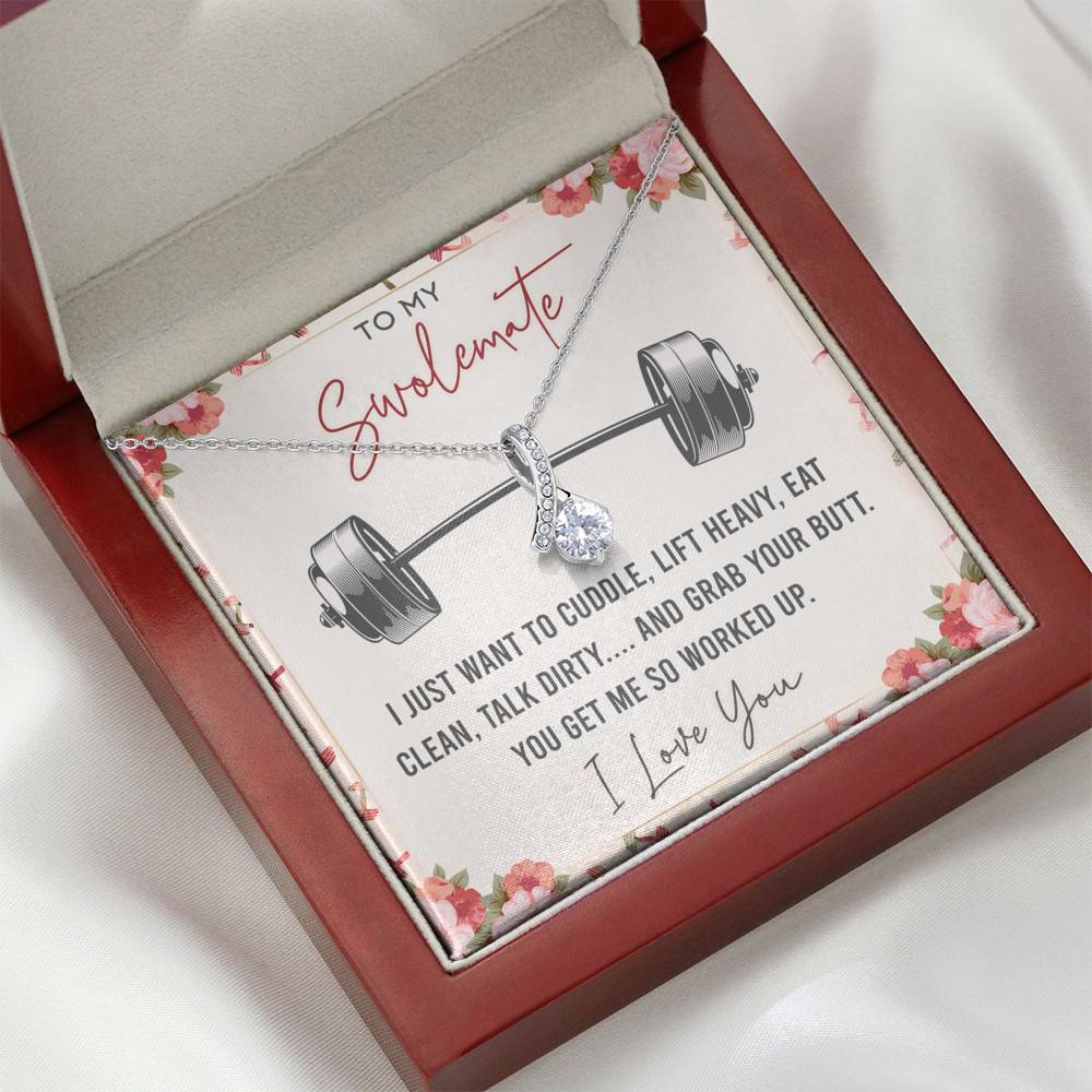 To My Swolemate I Just Want To Cuddle Lift Heavy Eat Clean Talk Dirty Funny Alluring Beauty Necklace