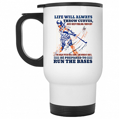 14 oz. White Travel Mug