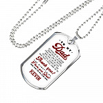 Personalized To My Dad Thank You For Everything Dog Tag Pendant Necklace - I Love You Dad Necklace
