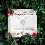To My Beautiful Granddaughter You Will Be One Of The Most Beautiful Chapters Love Knot Pendant Necklace