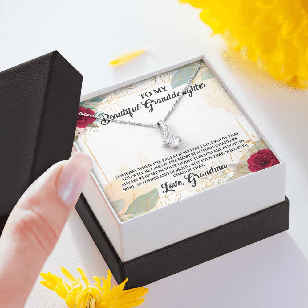 To My Beautiful Granddaughter You Will Be One Of The Most Beautiful Chapters Alluring Beauty Pendant Necklace