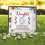 Daughter Life Is Full Of Ups And Downs Don't Just Climb Mountain Move Them Forever Love Pendant Necklace