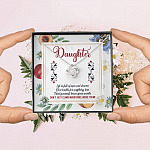 Daughter Life Is Full Of Ups And Downs Don't Just Climb Mountain Move Them Love Knot Pendant Necklace