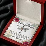 To My Beautiful Granddaughter You Will Be One Of The Most Beautiful Chapters Dragonfly Pendant Necklace