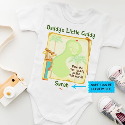 Alternative view of Personalized Daddy's Little Caddy Baby Onesie - Baby Infant Bodysuit