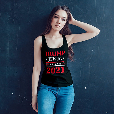 Alternative view of Pro Trump Gift Trump Jfk Jr. 2021 Tank Top Tee - Ladies Racerback Tank - Wwg1wga Tank