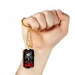 Personalized Photo the Only Thing I Love More than Being a Firefighter Is Being a Dad Dogtag Pendant Necklace
