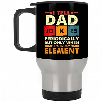 14 oz. Silver Travel Mug