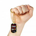 Don't Do Stupid Dad Father's Day Dog Tag Pendant Necklace