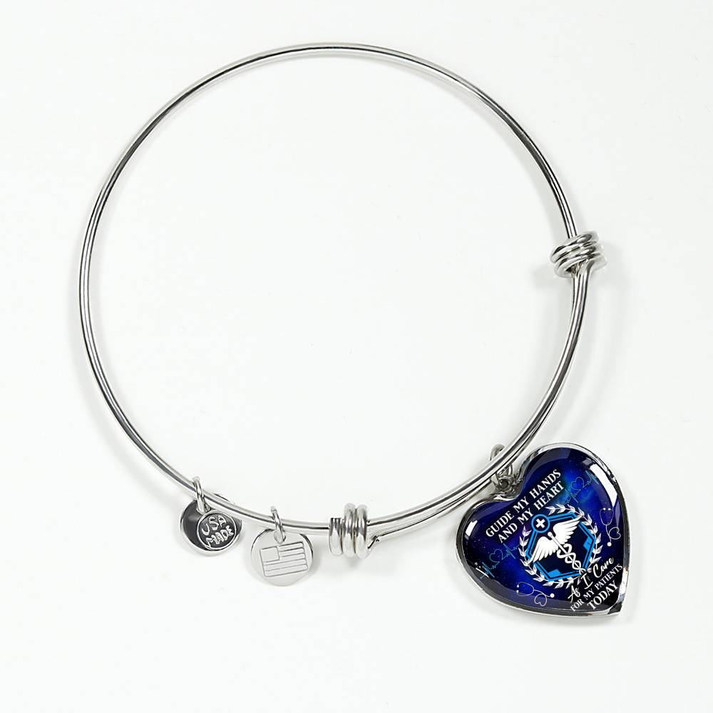 Guide My Hands And My Heart As I Care For My Patients Today Heart Pendant Necklace