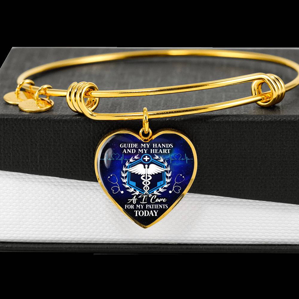 Guide My Hands And My Heart As I Care For My Patients Today Heart Pendant Necklace