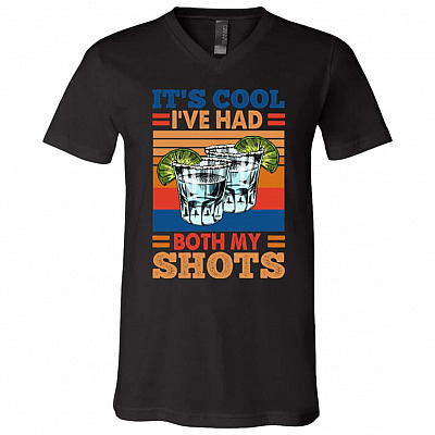 It's Cool I've Had Both Tshirt, Black, V-Neck T-Shirt