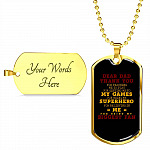 Dear Dad Thank You for Being My Biggest Fan Dog Tag Pendant Necklace - Father Son Necklace Dear Dad Thank You for Being My Biggest Fan Dog Tag Pendant Necklace - Father Son Necklace