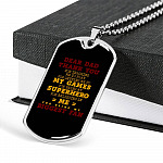 Dear Dad Thank You for Being My Biggest Fan Dog Tag Pendant Necklace - Father Son Necklace Dear Dad Thank You for Being My Biggest Fan Dog Tag Pendant Necklace - Father Son Necklace