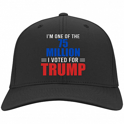 I'm One Of The 75 Million, Black, Twill Cap