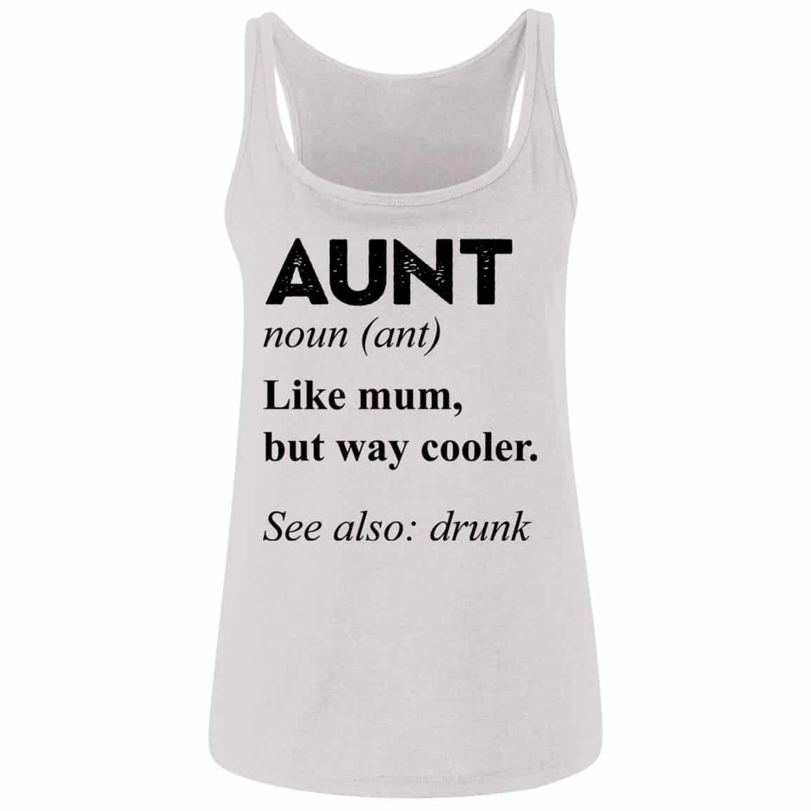 auntie tank, White, Ladies Tank Top
