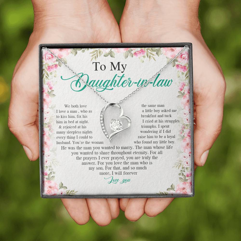 From Mother in Law to My Daughter in Law We Both Love the Same Man Forever Love Pendant Necklace