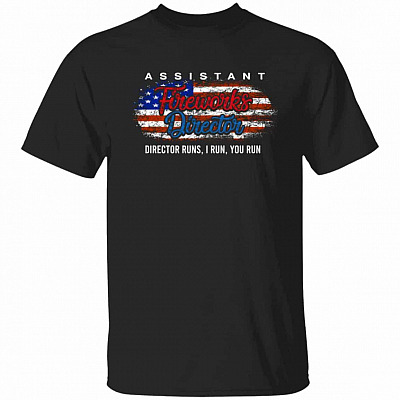 Assistant Firework Tshirt, Black, Unisex T-Shirt