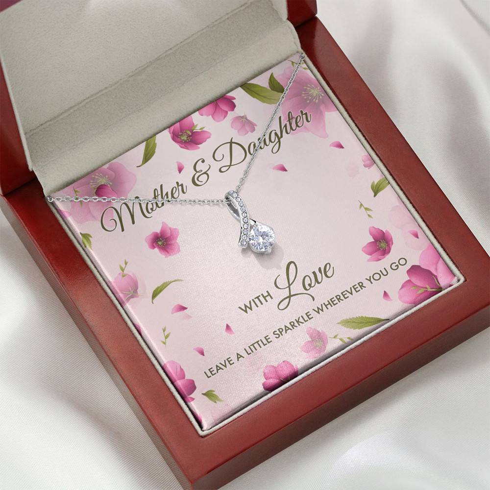 Mother And Daughter With Love Leave A Little Sparkle Wherever You Go Alluring Beauty Pendant Necklace
