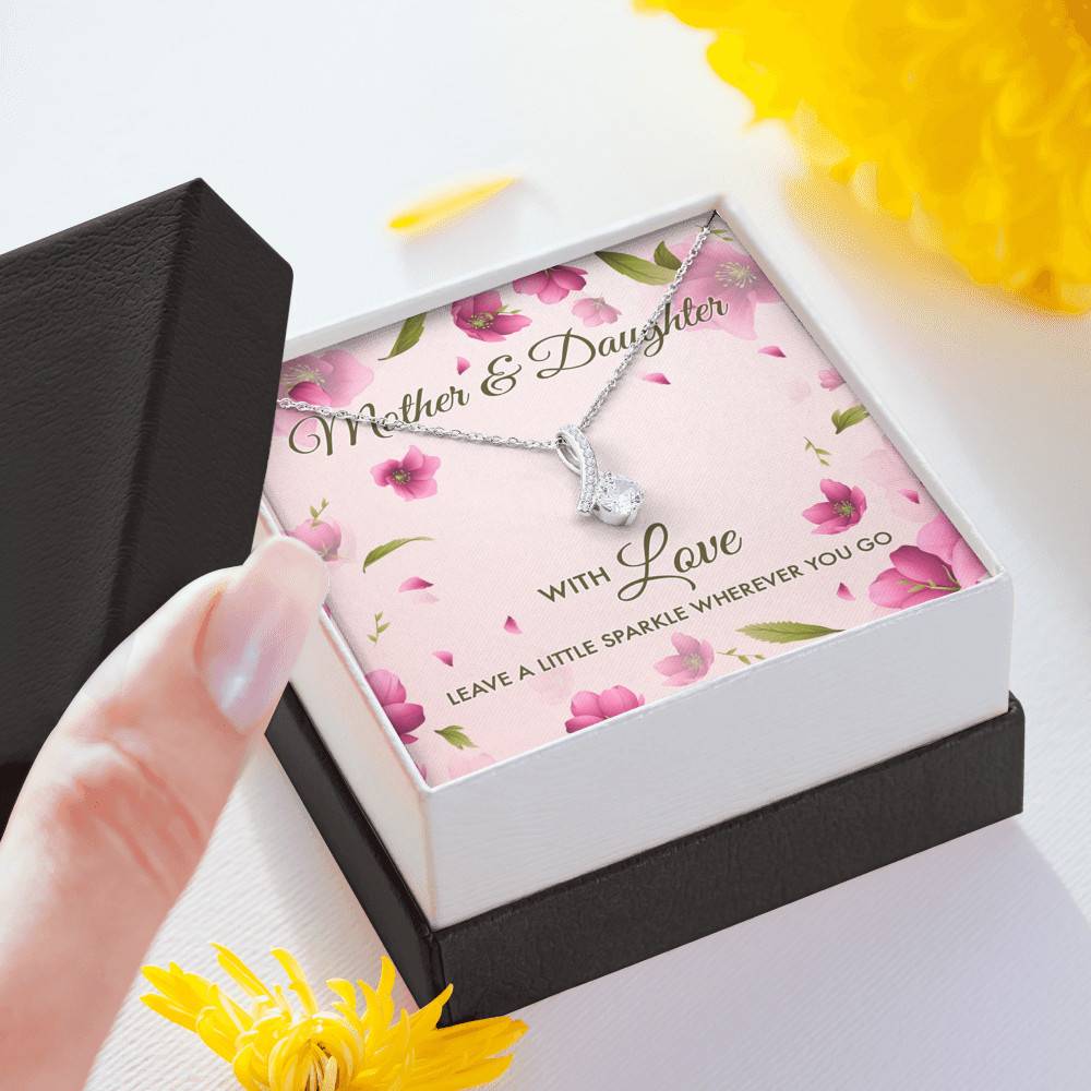 Mother And Daughter With Love Leave A Little Sparkle Wherever You Go Alluring Beauty Pendant Necklace