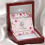 Mother And Daughter With Love Leave A Little Sparkle Wherever You Go Love Knot Pendant Necklace
