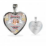 Custom Photo Those We Love Don't Go Away They Walk Beside Us Everyday Heart Pendant Necklace