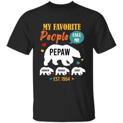 Personalized My Favorite, Black, Unisex T-Shirt