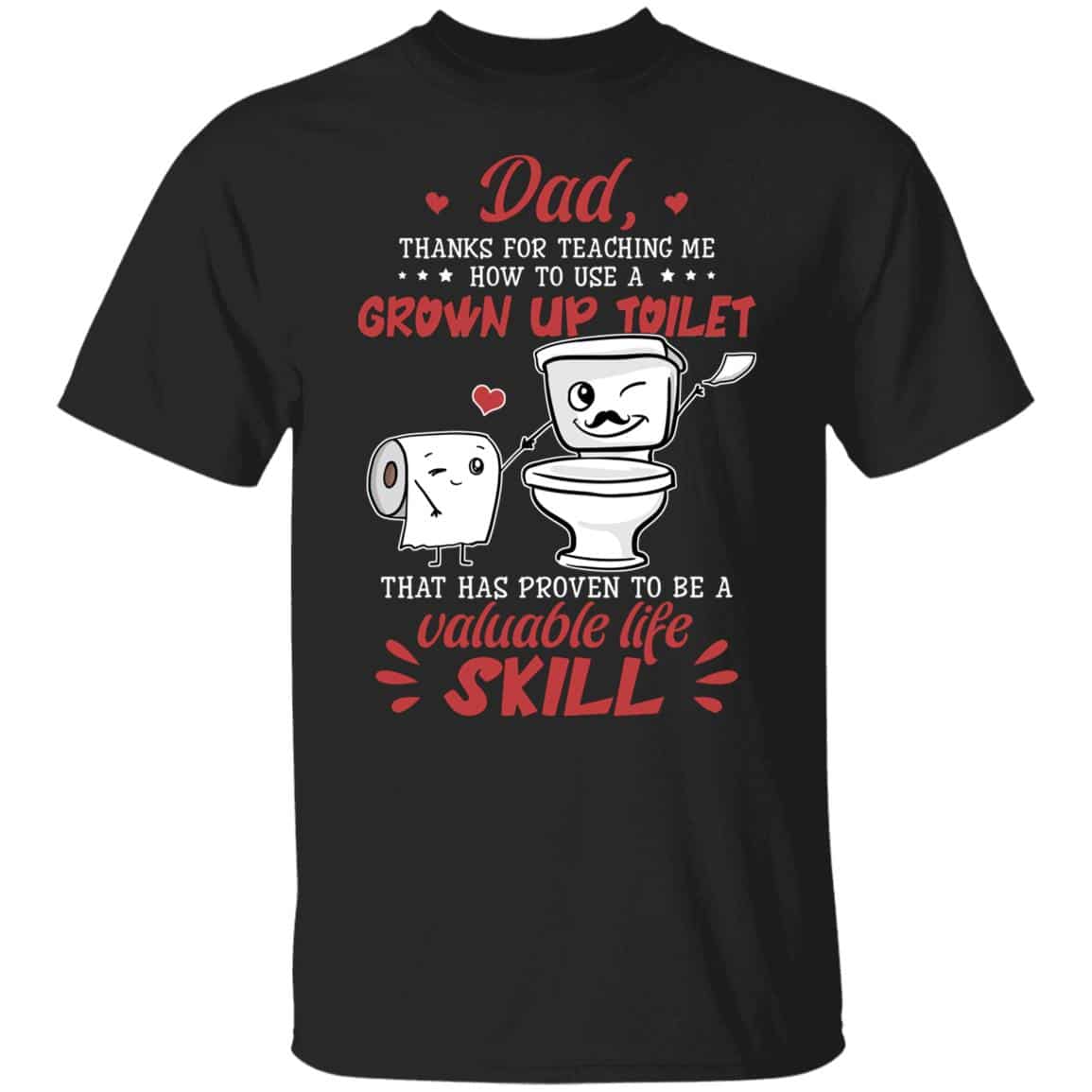 toilet dad, Black, Unisex T-Shirt