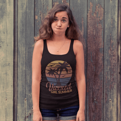 Alternative view of Funny Vaccination Shirt Pro Vaxx Pro Science Vaxxed Girl Summer Tank Top Tee - Ladies Racerback Tank