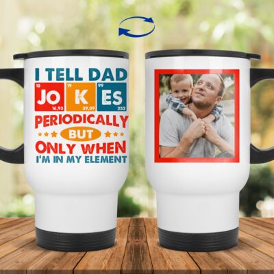 14 oz. White Travel Mug