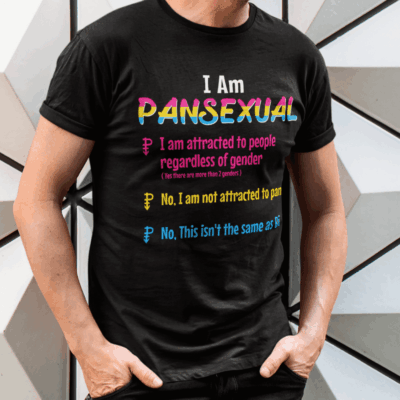 I Am Pansexual Dark LGBT T-shirt - V-Neck Tee