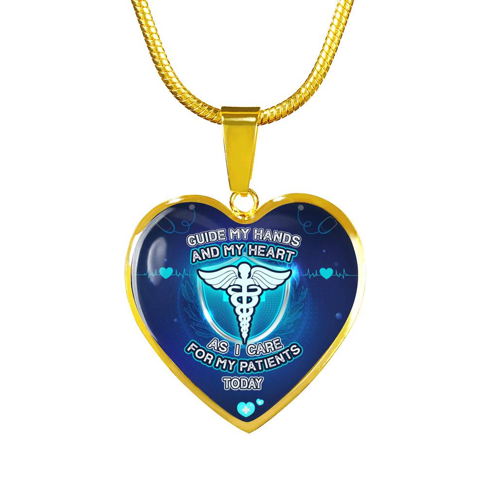 Guide My Hands And My Heart As I Care For My Patients Today Luxury Heart Pendant Necklace Guide My Hands And My Heart As I Care For My Patients Today Luxury Heart Pendant Necklace
